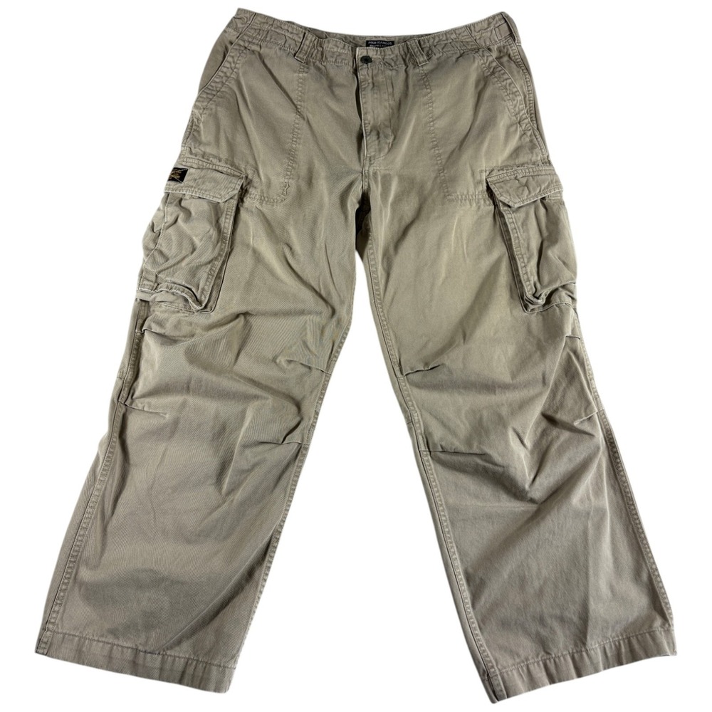VTG Polo Jeans Co. Ralph Lauren Cargo Pants Mens 38x30 Khaki Military Grunge